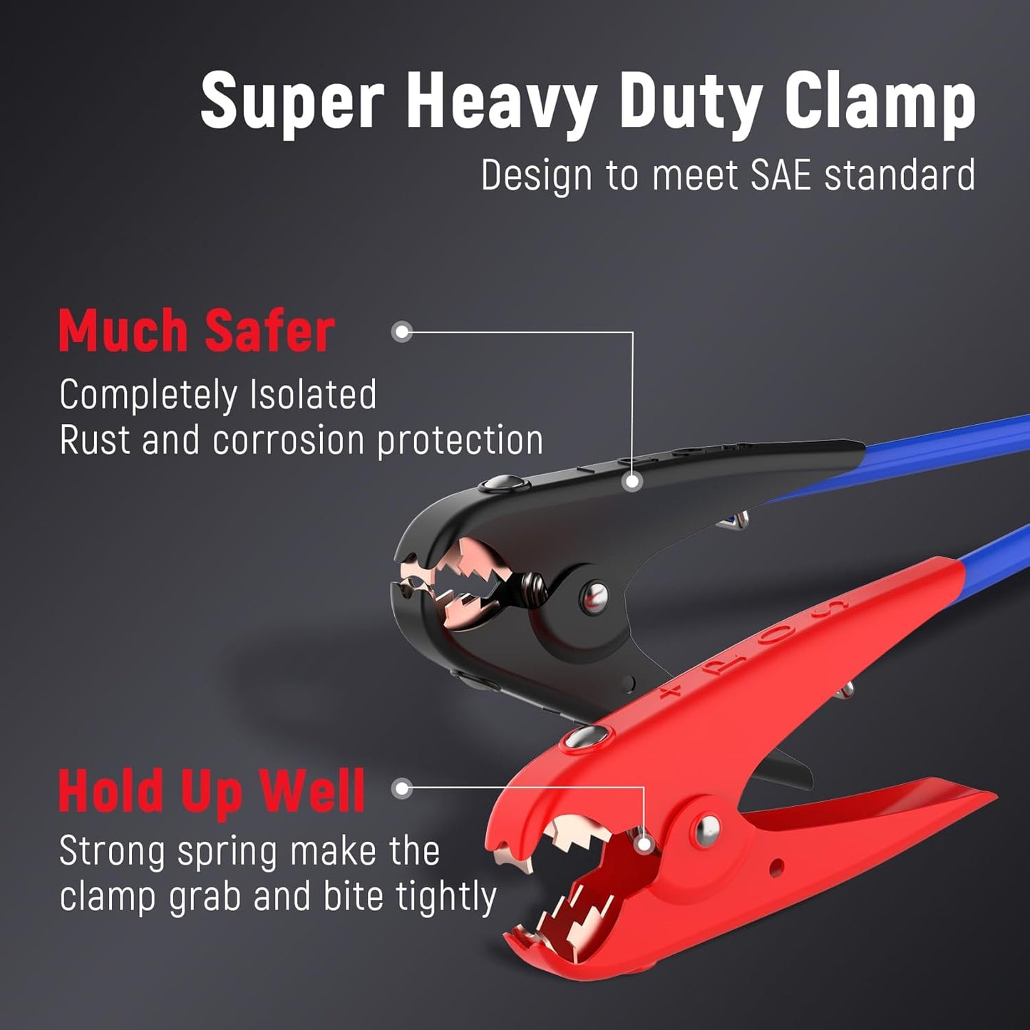 TOPDC Jumper Cables,1 Gauge 30 Feet 800A Booster Cables with UL-Listed Clamps, Heavy Duty Automotive Quick Connect Booster Cables for Car, SUV and Trucks with Carry Bag