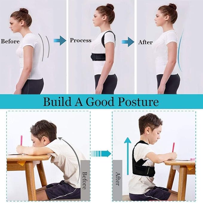 Lexniush Professional Posture Corrector for Kids and Teens, Effective Upper Back Posture Brace for Teenagers Boys Girls Spinal Support to Improves Slouch, Prevent Humpback, Relieve Back Pain