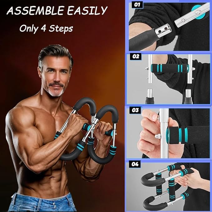 Upgraded Twister Arm Trainer,Workout Spring Bar Adjustable,65-110lbs Home-Use Chest Expander for Men Arm Trainer Exercise Great Gifts