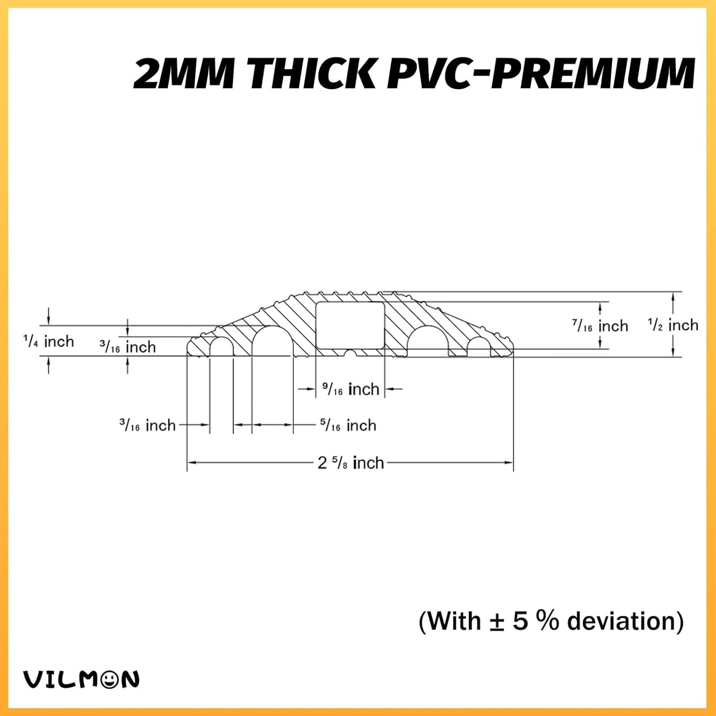 6FT Floor Cord Cover-Cord Cover Floor,Power Cable Protector Soft Extension Floor Cable Cover to Organize and Protect Wire on Floor, Electrical Cord Covers for Floor (6ft)