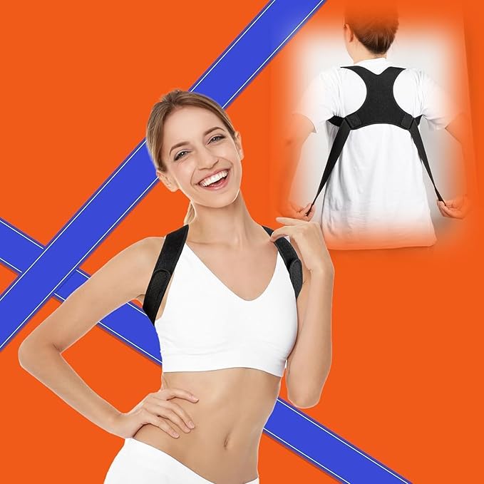 Posture Corrector for Women & Men,Breathable & Adjustable Back Posture Corrector,Invisible Upper Back Brace Support and Providing Pain Relief from Neck, Back and Shoulder,Pain Relief from Bad Posture