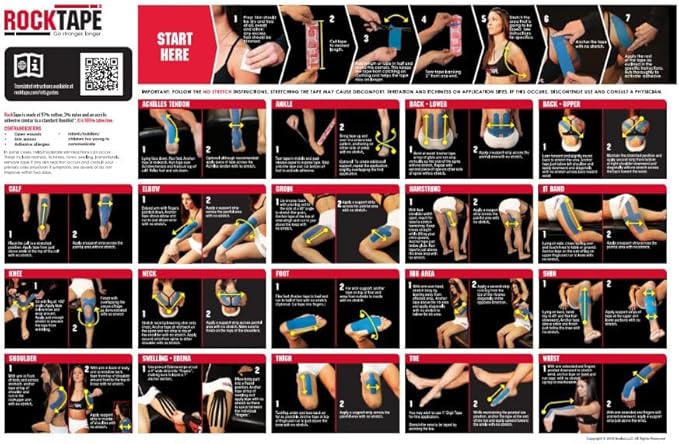 RockTape Original 2-Inch Water-Resistant Kinesiology Tape