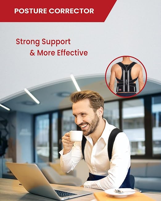 Back Brace Posture Corrector for Women and Men, Lower and Upper Back Pain Relief, Shoulder Straightener and Adjustable Full Back and Lumbar Support