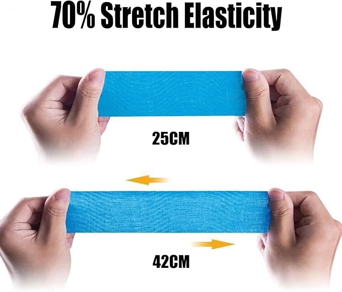 Kinesiology Tape Pro Athletic Sports Breathable Latex Free Tape for Ankle Knees Elastic Running Tennis Swimming Football Sports Activities Tapes(3 Rolls,60 Precut Strips Pink)