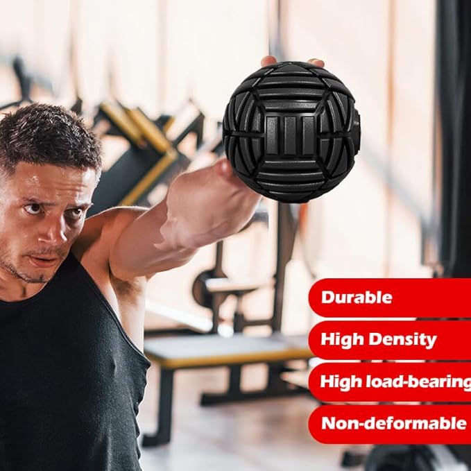 TETOP Fitness Muscle Massage Ball, 3.15in, Therapy Ball for Trigger Point Massage, Trigger Point Ball for Myofascial Release, Mobility Ball for Exercise & Recovery (Black)