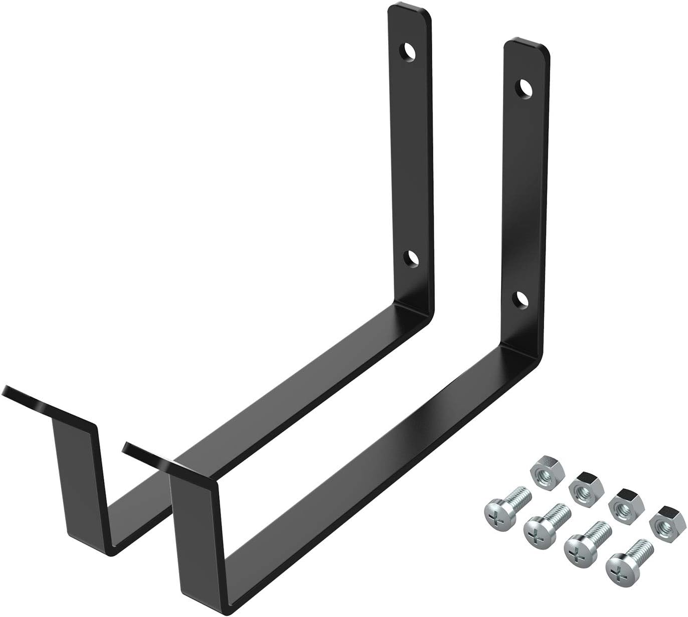 FLEXIMOUNTS 2 Pack Add On Storage Utility Hook Accessory for Garage Ceiling Rack, Max Weight Capacity up to 35lbs, Black