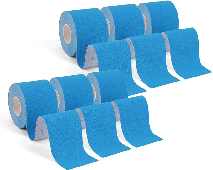 Kinesiology Tape Elastic Kinesiology Therapeutic Tape Athletic Tape Breathable Sports Uncut Tape Therapy Recovery for Knee Pain, Elbow, Shoulder Muscle and Joint Support 2 Inch x 16.5 feet
