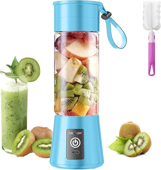 Personal Blender for Shakes and Smoothies - 2025 New Upgrade Cordless Portable Blender USB-C Rechargeable, 380Ml BAP Free Juice Cup, 6 Blades Freshly Squeezed for Picnic/Sprots, 20000Rpm/Min Speed