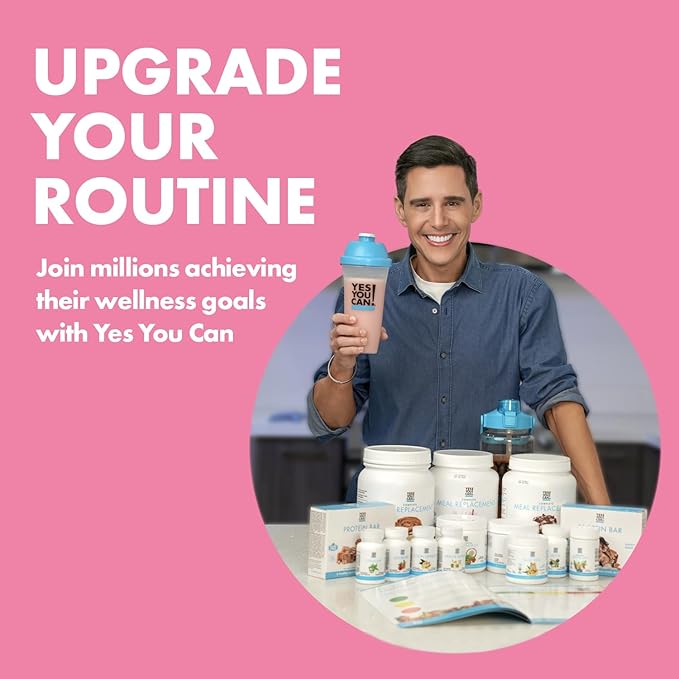 Yes You Can! Meal Replacement Shake - 20G Protein, 5G Fiber, 21 Vitamins & Minerals - Meal Replacement Protein Powder - Complete All-in-One Nutrition - 15 Servings (Strawberry) - 2 Pack