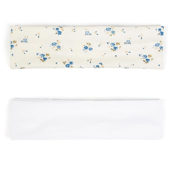 TERSE Boho Headbands for Women Short Hair Floral Headbands Non Slip Elastic Sweat Hairbands Soft Fabric Hair Bands Workout Yoga Running Sport Thin Wrap for Girls