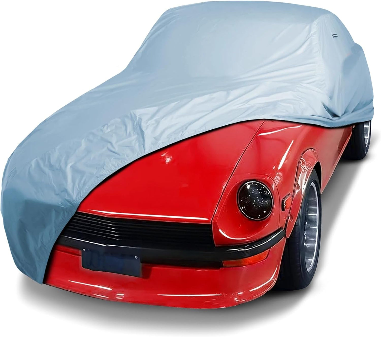 iCarCover Custom Car Cover for Nissan 240Z, Waterproof All-Weather Rain Snow UV Sun Protector Full Exterior Indoor Outdoor Car Cover with Strap (Year Fits 1969-1973)