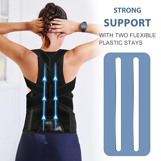 Back Brace Posture Corrector for Women and Men - Adjustable Posture Back Brace for Upper and Lower Back Pain Relief - Improve Back Posture and Lumbar Support,XX-Large(Waist:42-48 Inches)
