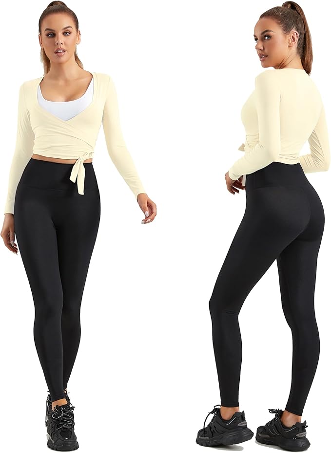 Women Tie Front Shrug Long Sleeve Bolero Cardigan Lightweight Casual Tops