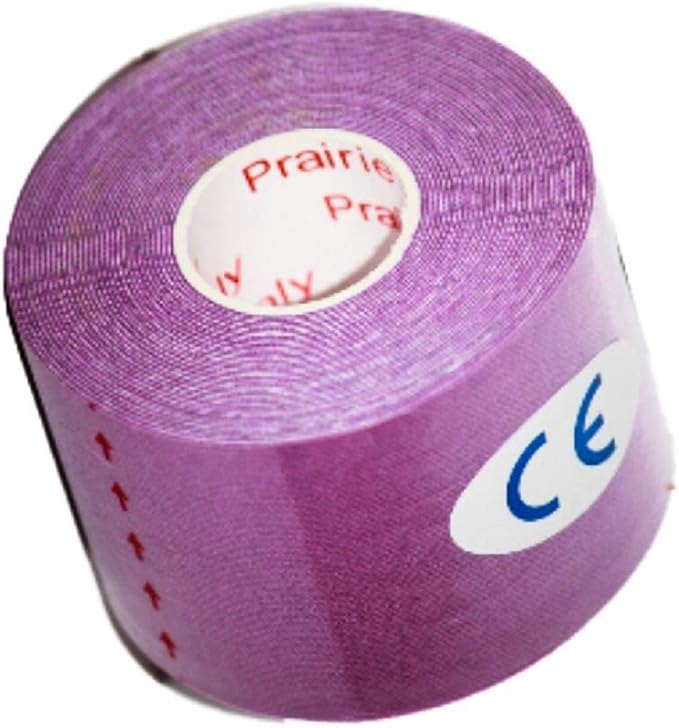 PreCut Kinesiology Tape Sport Pro (20 Pre Cut 10 Inch Strips per Roll) Athletic Recovery Muscle Support Physio TheWrapeutic Aid (Purple) (Single Roll)