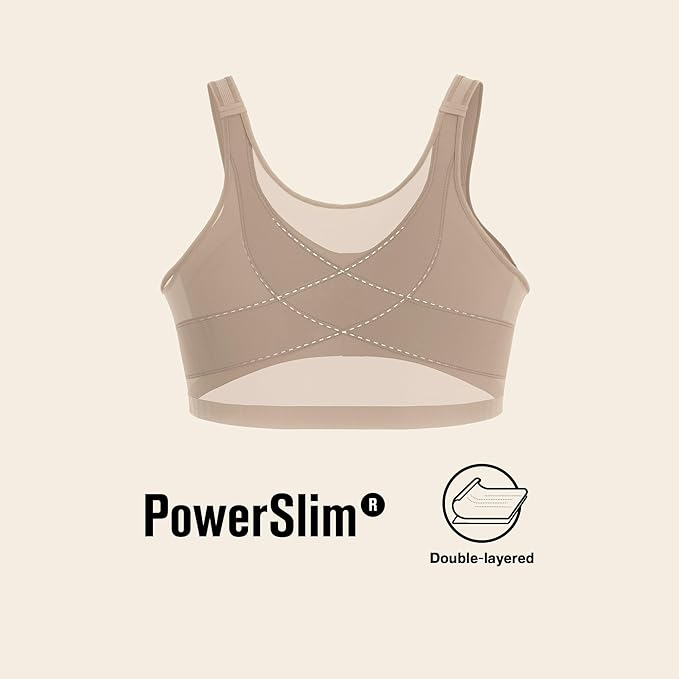 Leonisa Posture Corrector Bra Wireless Front Closure Bra for Women Full Coverage