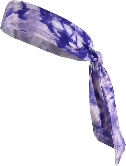 Kenz Laurenz Headbands Tie on Headband for Women Men Running Athletic Hair Head Band Elastic Sports Sweat Basketball Sweatband Stetchy Yoga Workout Sweatbands Adjustable Non-Slip Moisture Wicking