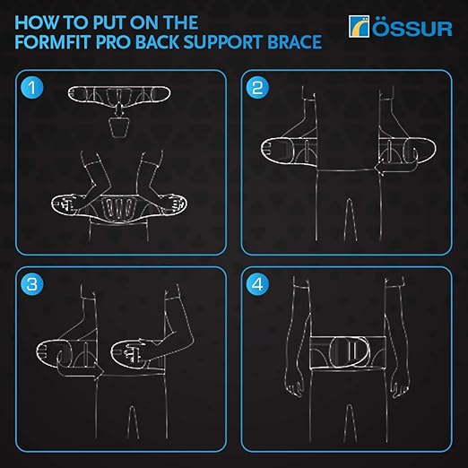 Össur Formfit Pro Back Support - Advanced Lumbar Brace for Pain Relief, Posture Correction, and Spinal Health - Premium Comfort and Support (X-Large)