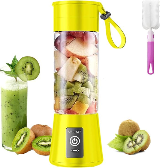 Personal Blender for Shakes and Smoothies - 2025 New Upgrade Cordless Portable Blender USB-C Rechargeable, 380Ml BAP Free Juice Cup, 6 Blades Freshly Squeezed for Picnic/Sprots, 20000Rpm/Min Speed
