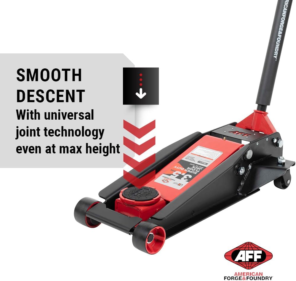 AFF 3.5 Ton Floor Jack - Lightning Lift Hydraulic Car Jack - Super Duty