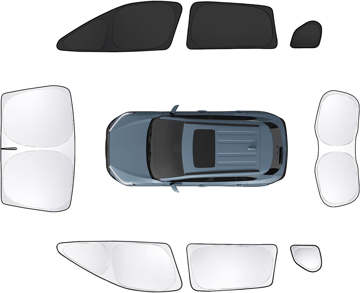 8pcs Car Window Shades for Toyota Corolla Cross2022-Present-Not Corolla Accessories,Windshield Side Rear Full Sunshade,Sun Visor UV Blocking, Privacy Protection and Blackout for Camping Outdoor