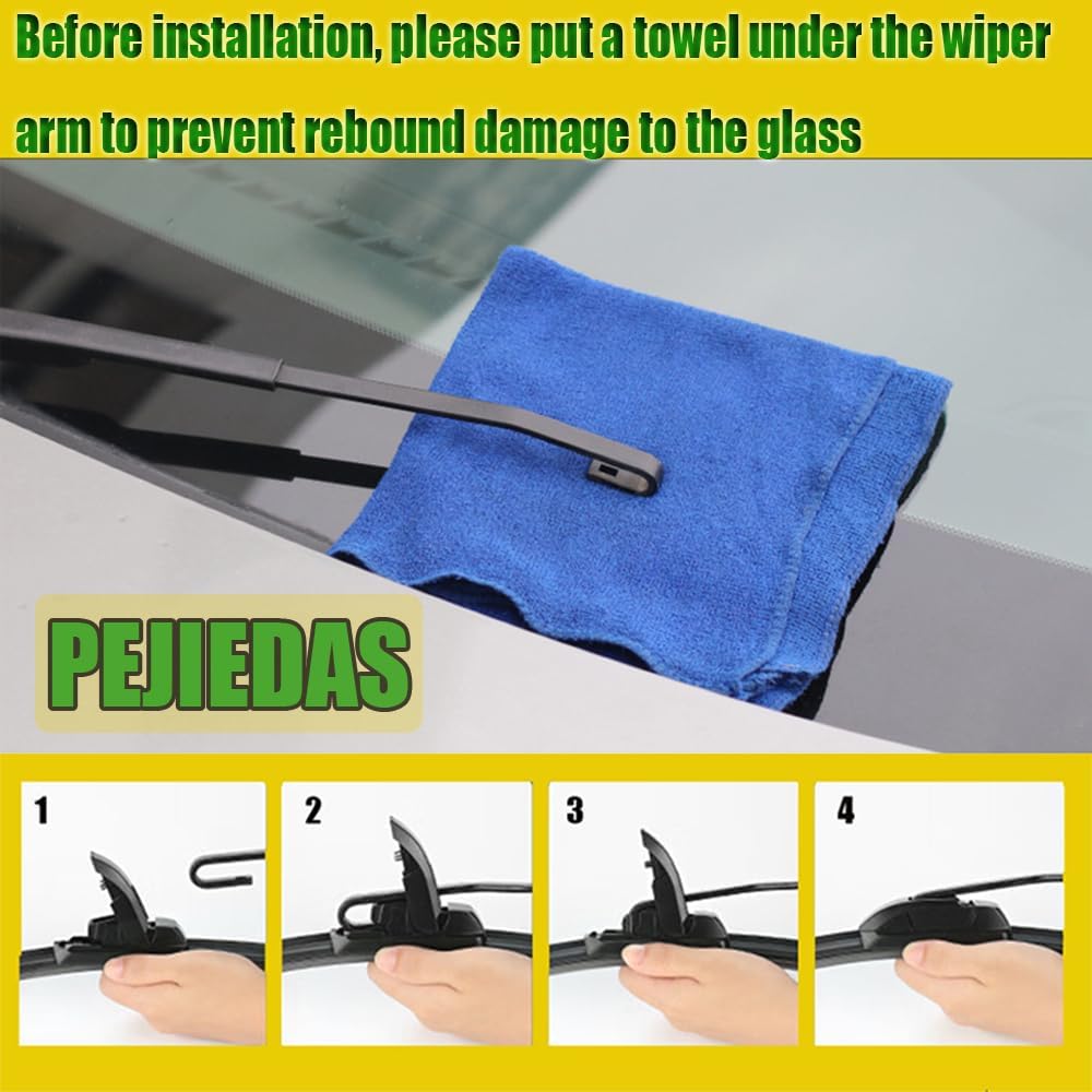 3 Wiper Blades, Front Wiper + Rear Wiper Blades for GMC Envoy 2002-2006/Yukon 2000-2006/Land Rover Range Rover Sport 2006-2013 (22 inch + 22 inch + 16 inch) OE Original Style