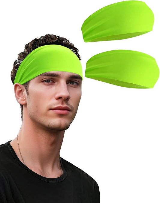 Headbands for Men & Women, Sweat Headband Non-Slip Sweatband Sports Running Cycling Yoga Basketball Workout Football Training