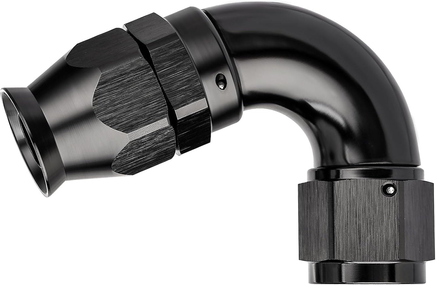 EVIL ENERGY 6AN 120 Degree PTFE One Piece Full Flow End Hose Fitting Aluminum Black