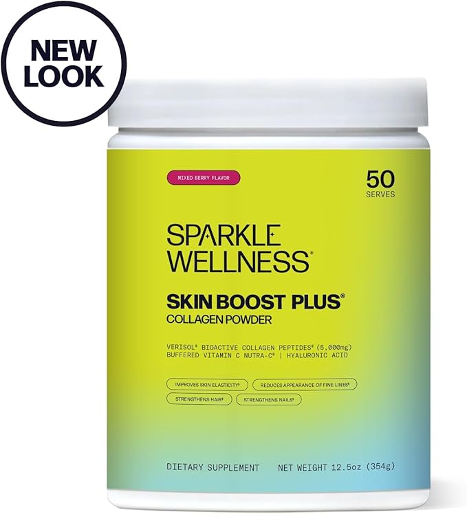 Skin Boost Plus (Mixed Berry) [50-Serves] | Collagen Powder Supplement with VERISOL Bioactive Hydrolyzed Collagen Peptides, Vitamin C & Hyaluronic Acid to Improve Skin Elasticity