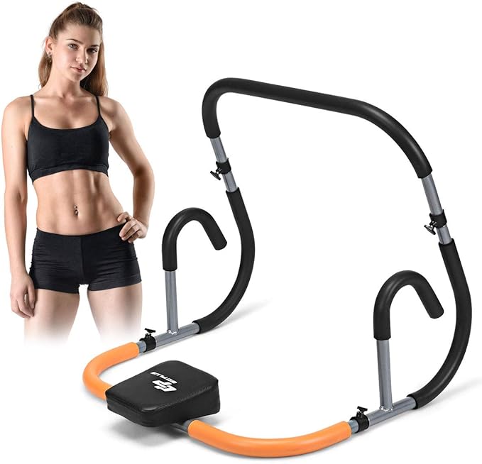 Goplus Ab Fitness Crunch, Portable Ab Roller for Core Strength, Sit Up, Abdominal Machine, Exercise Crunch Trainer Workout Exerciser for Home, Office, Gym
