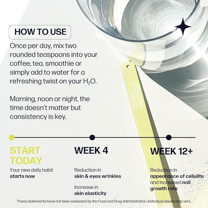 Sparkle Wellness Skin Boost Plus (Orange) [50-Serves] | Collagen Powder Supplement with VERISOL Bioactive Hydrolyzed Collagen Peptides, Vitamin C & Hyaluronic Acid to Improve Skin Elasticity