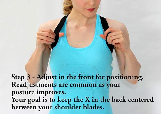 Posture Corrector Brace/Wear 15 Minutes A Day to Impove Posture Posturific Brace - Available in Colors and Sizes (Black Medium)