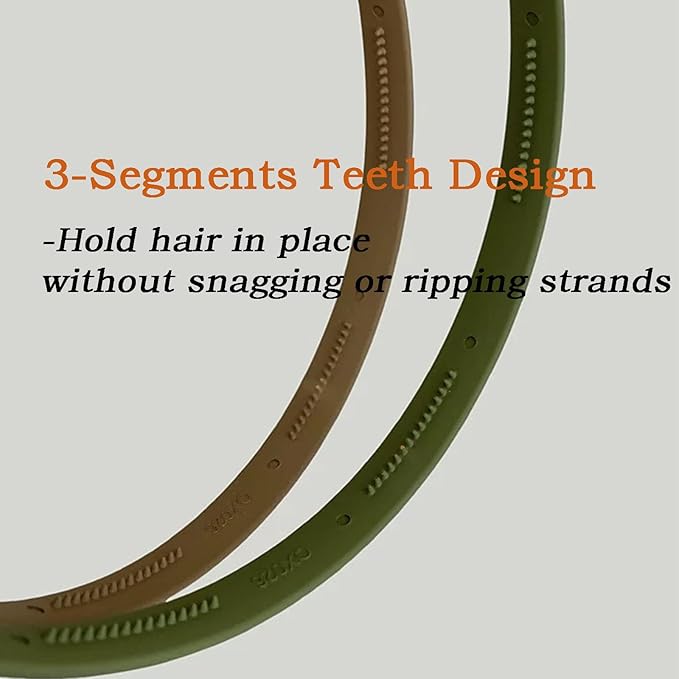 6 Pack Flex No Pressure Headbands for Women - Designed for Eyewear, Matte Finish, Comfortable Plastic With Teeth