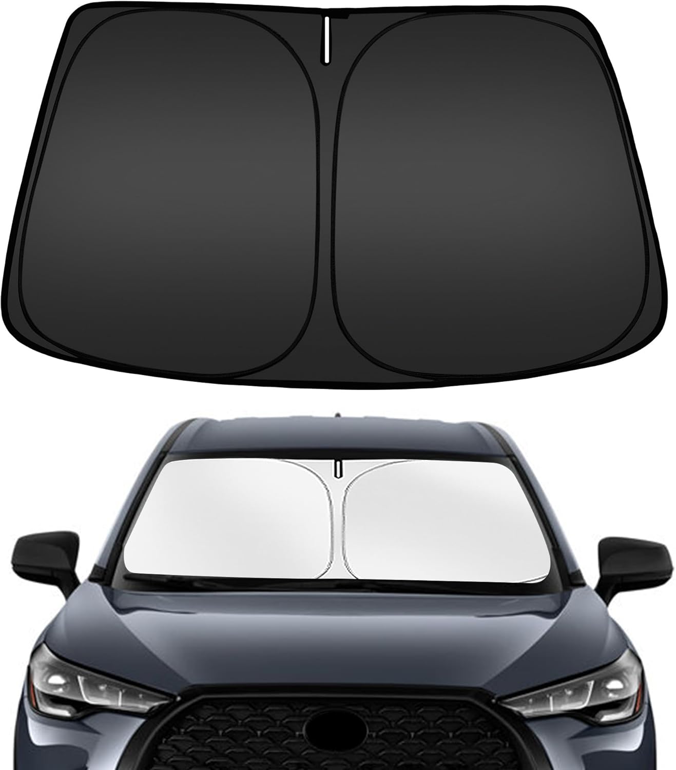 ARISMOTOR Windshield Sun Shade for Toyota Corolla Cross 2022-2025 2026, Custom Fit Foldable Front Window Sunshade Sun Visor Protector, Block UV Rays Keep Your Car Cooler