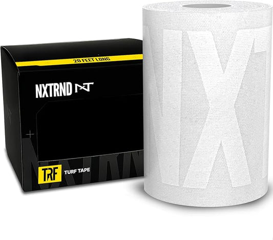 Nxtrnd TRF Turf Tape Football, Extra Wide Kinesiology Tape, Protects from Turf Burn (White)