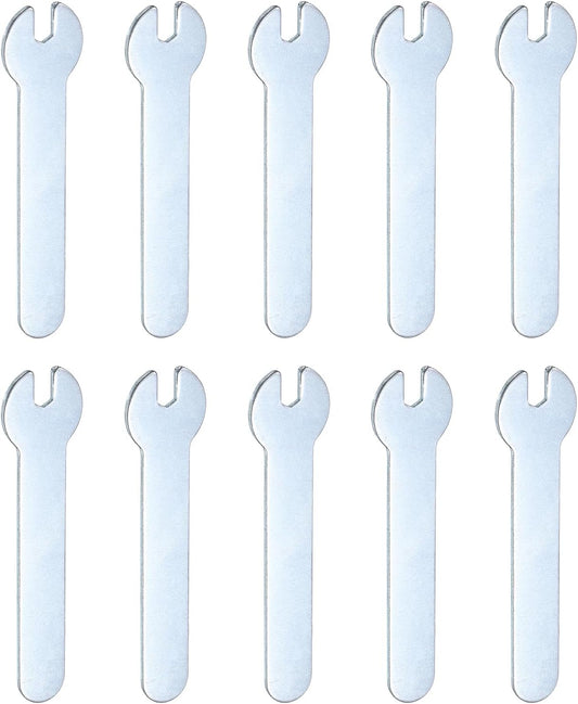 HARFINGTON 10pcs Small Wrench 4x66x1.5mm Metric U-Shaped Single Open Ended Spanner Super Thin Flat Head Galvanizing Wrench for Automotive Repair Furniture Assembly