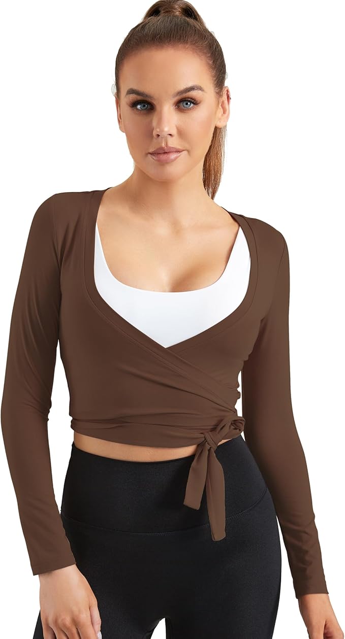 Women Tie Front Shrug Long Sleeve Bolero Cardigan Lightweight Casual Tops