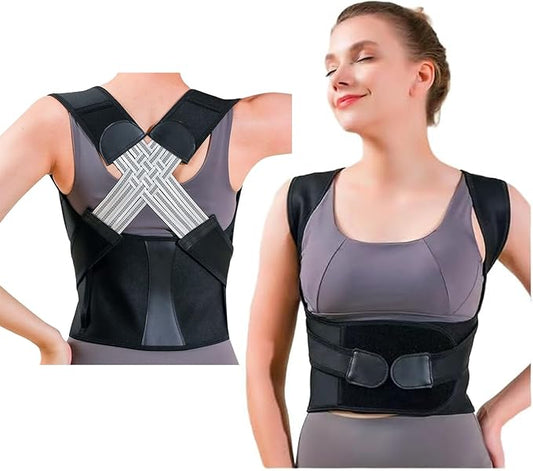 S~XXXL(20~90kg) Posture Corrector for Women、Men，Back Brace Posture Corrector，Comfy、Breathable、Lower Back Pain Relief。(Black,XXL-70-80kg)