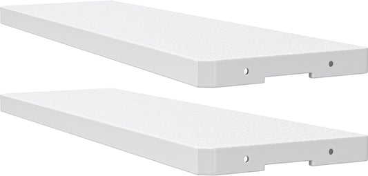 YITAHOME Resin Storage Shed Shelves for 35 Cuft Horizontal Storage Sheds, 47 in x 12.6 in Waterproof Rack with 8 Screws for 4x2.5 Ft Horizontal Garden Storage Accessories, Easy Assembly, 2PCS, Gray