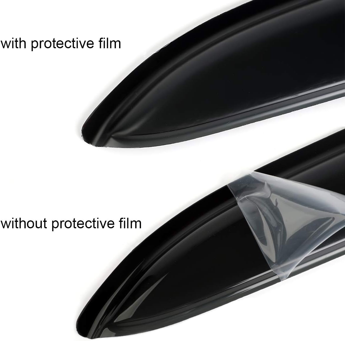 94143 Side Window Visor Wind Vent Deflector fit for 2007-2015 Mazda CX9,4pcs Dark Smoke Nice Looking Outside Mount Style Tape On Sun Rain Guards Set