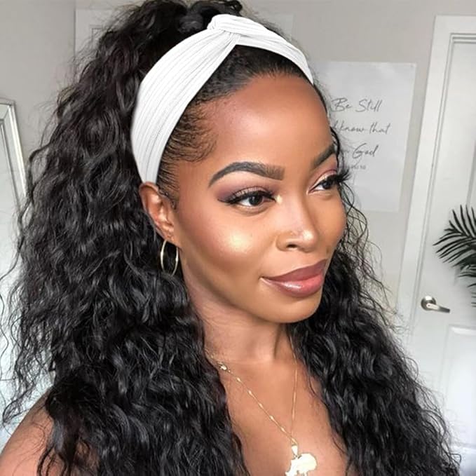 DRESHOW 8 Pack Headbands for Women Criss Cross Vintage Head Wrap Boho Headband Twisted Elastic Hair Accessories