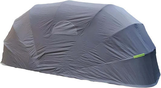 Car Port Portable Storage Shed Carport Canopy Carports Metal Carport Round Style Outdoor Storage Shed Lockable for Automotive Use Anti-Snow Waterproof(Gray)