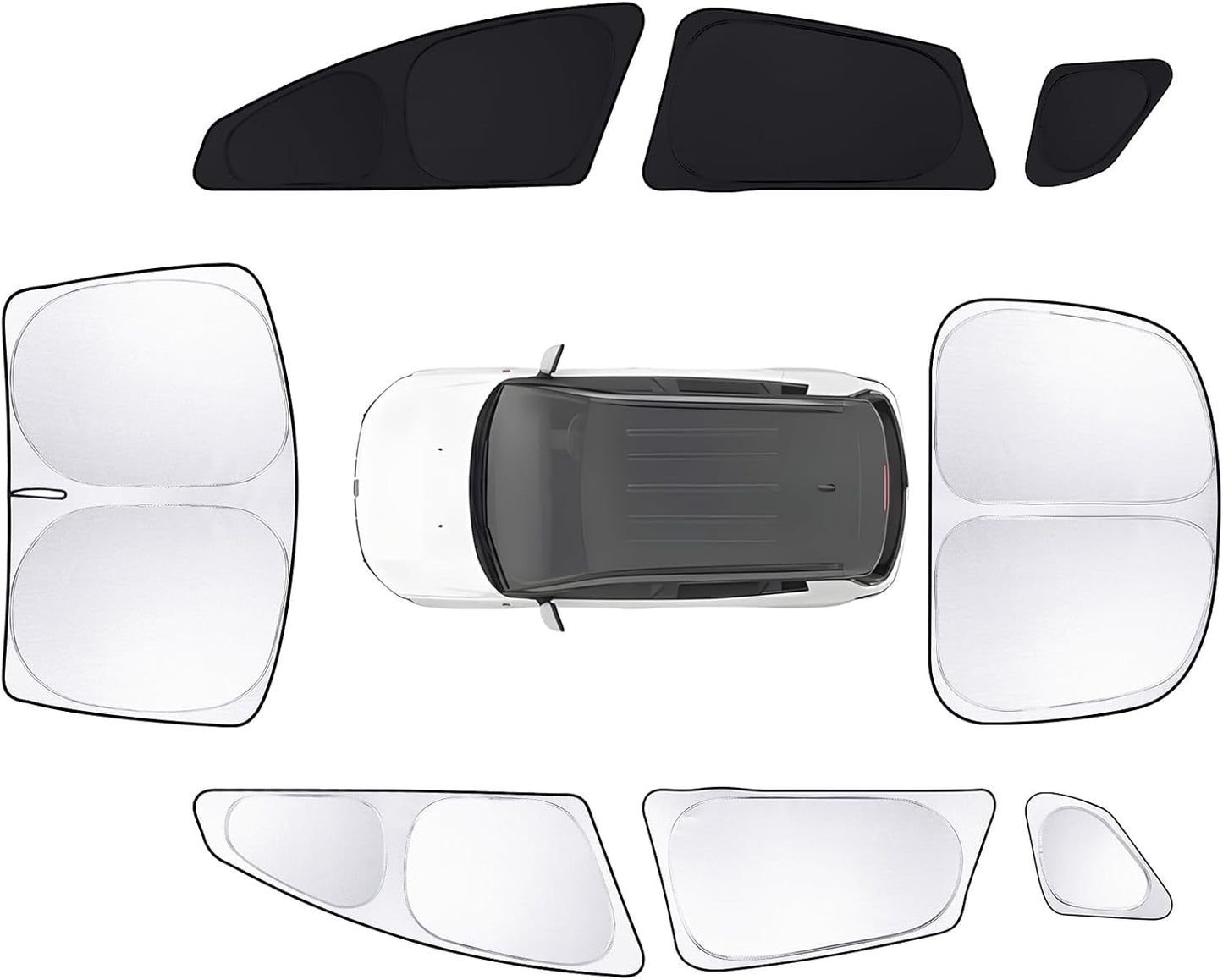 8pcs Car Window Shades for Tesla Model S2012-2025 2026 (Not Model S Plaid/Long Range) Accessories,Windshield Side Rear Full Sunshade,Sun Visor UV Blocking, Privacy Protection for Camping Outdoor