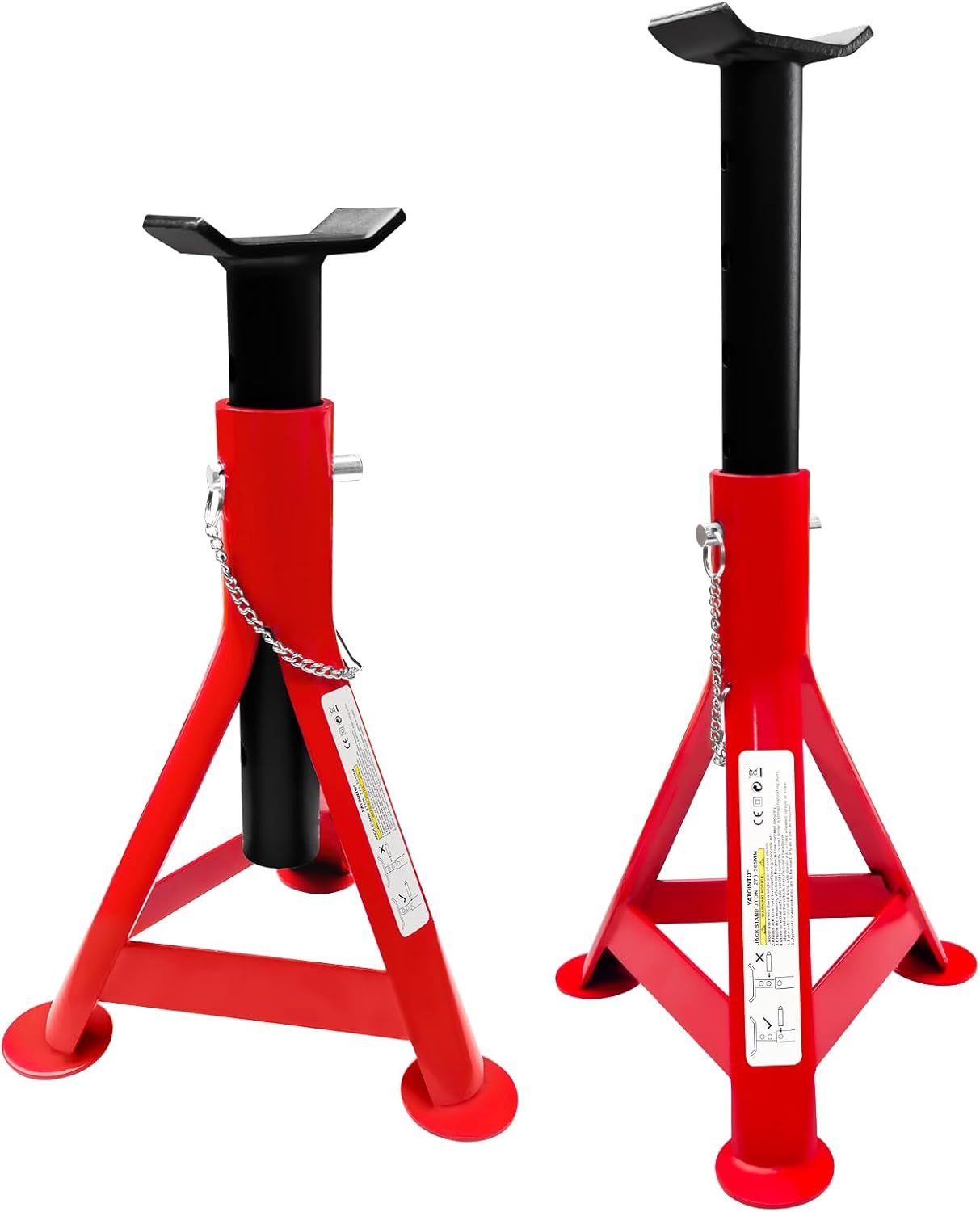 Jack Stands 3 Ton (6,600 LBs), 12"-18.7" Adjustable Height with Mobility Safety Pin,Heavy Duty Jack Stands for Cars,Home,Garage,Workshops,Lifting SUV, Pickup Truck,Car Jack Stand,1 Pair