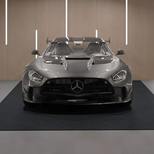 VEVOR Waterproof Garage Floor Mat for Under Car, Non-Slip 6.6'x8.5' Compact Size Heavy Duty Containment Mat, Protects Garage Floor from Water, Mud and Oil, for Garages,Greenhouses,Entrance