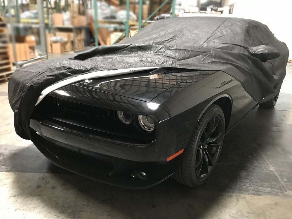 CarsCover Custom Fits for Dodge Challenger Car Cover 5 Layer Ultrashield Premium Black Covers (R/T, SRT, T/A, SXT, Hellcat)