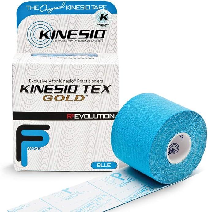 Kinesio Taping - Elastic Therapeutic Athletic Tape Tex Gold FP - Blue – 2 in. x 16.4 ft