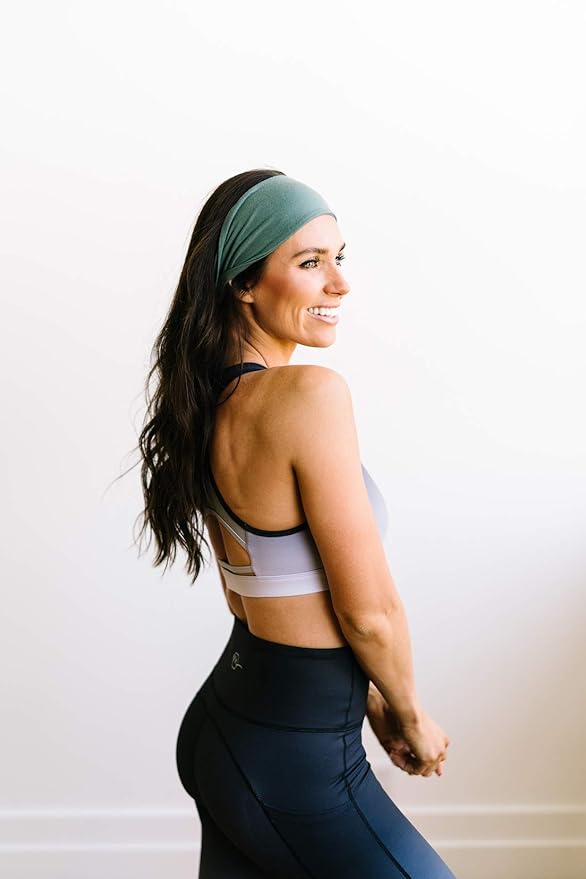 Maven Thread Headbands for Women - Wide Sports Headband for Running, Exercise, Gym, Athletic Workouts and Yoga, 4" Thick Non-Slip Sweatbands, 2Pack