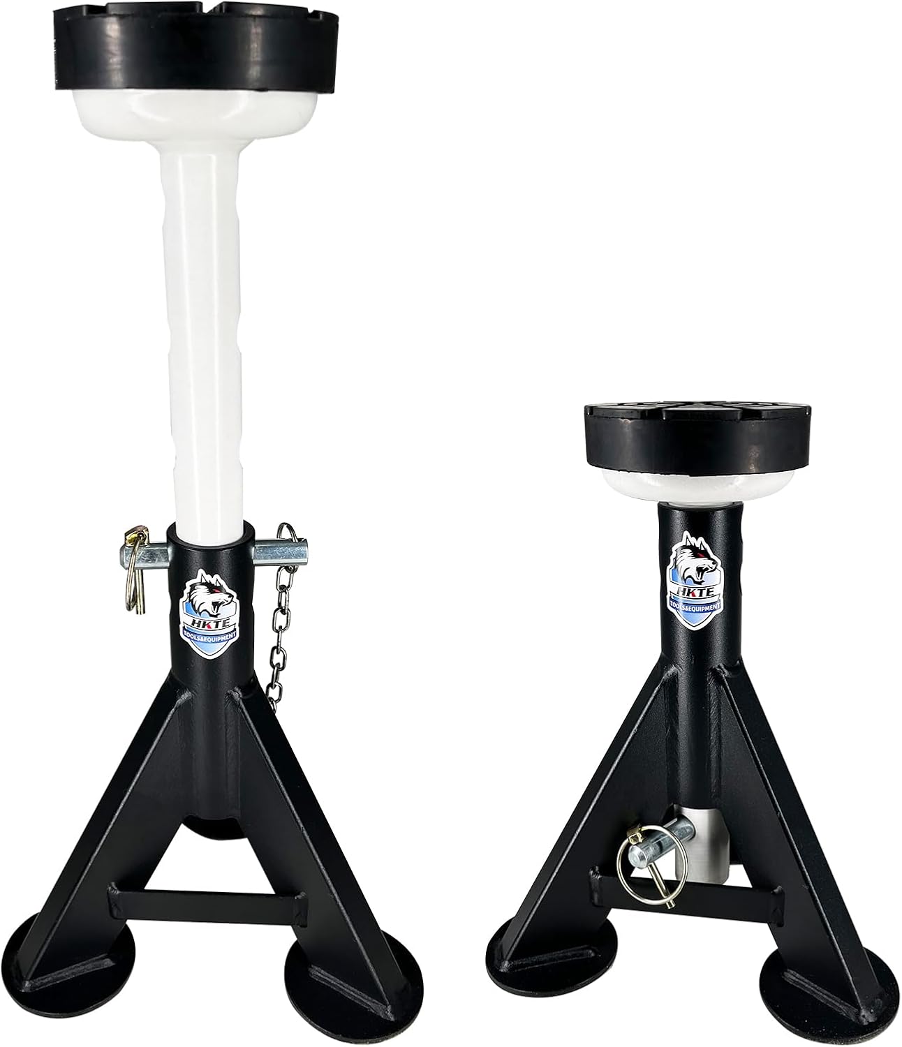 HKTE 4 Ton Heavy Duty Jack Stands, Low Profile, Security Locking Pins, 8,000 lbs Capacity, 2pack