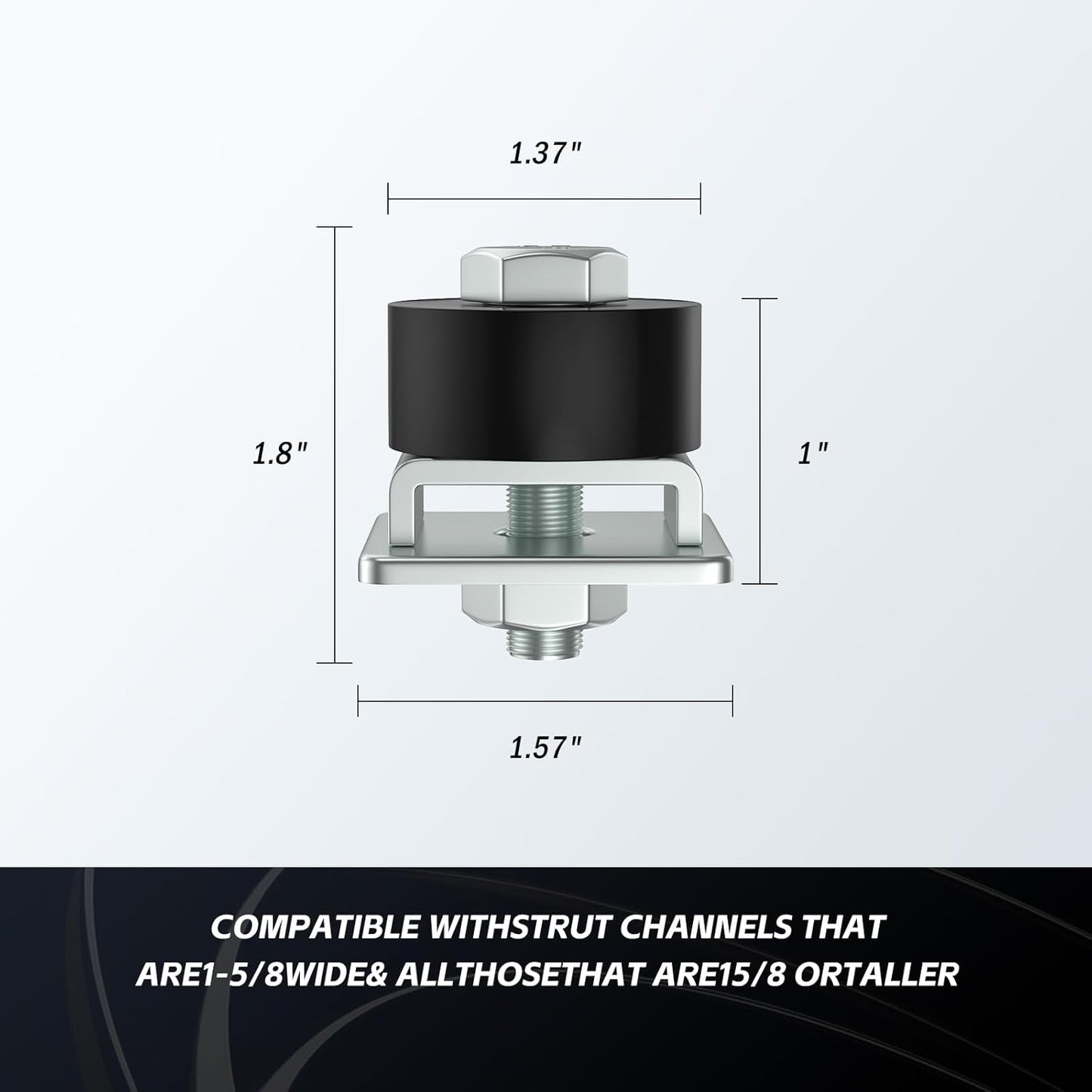 SKTREX Trolley Roller Wheels Limit Trolley Assembly Positioning for Unistrut Strut Channel with 1-5/8" Wide and All 1-5/8" or Taller Strut Channel Pack of 2