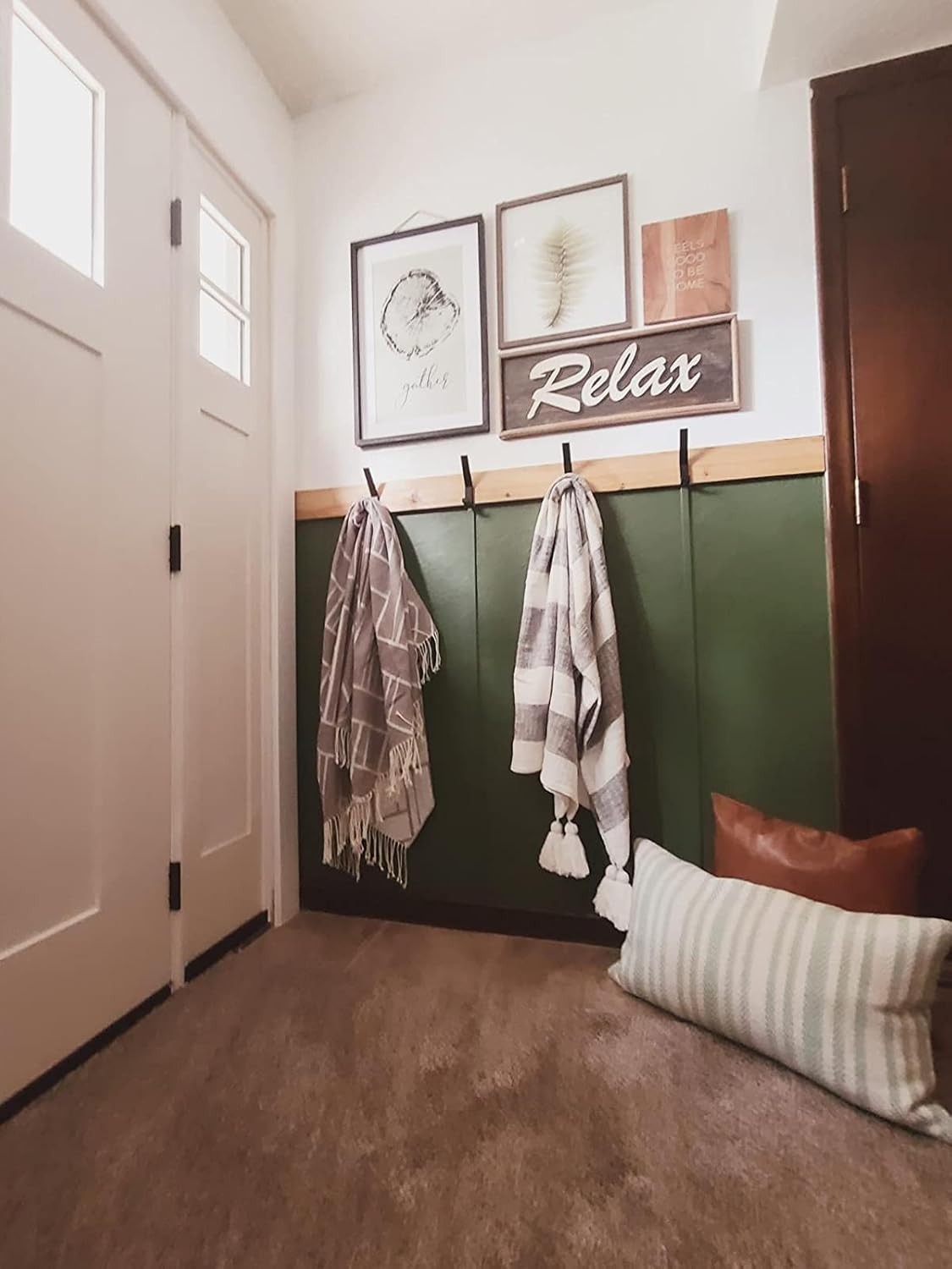 6 Pack Heavy Duty Steel C Style Double Wall Hooks for Indoors and Outdoors - 6 Pack (Black)